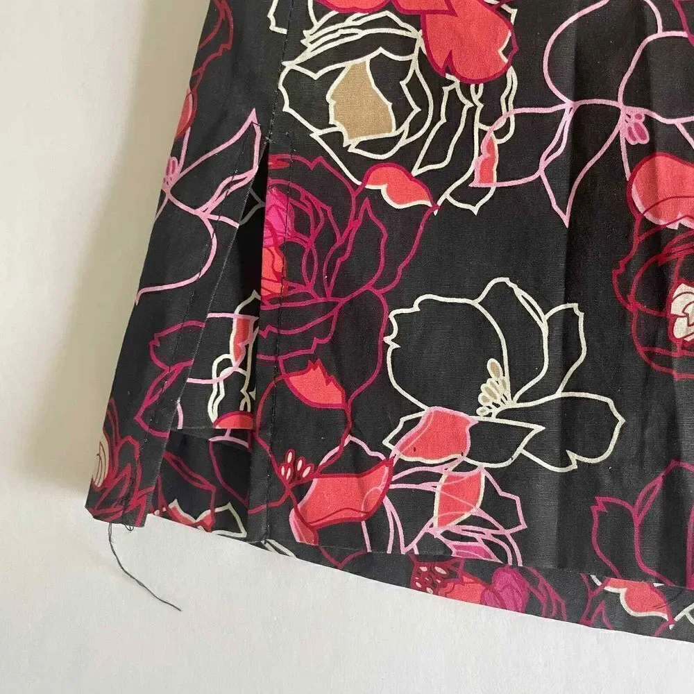Vintage David Paul Cotton Spandex‎ Floral Rose Skort Made in USA Size 6